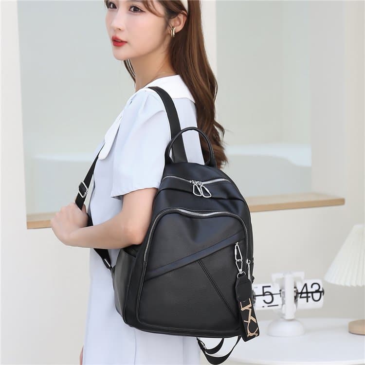 New Stylish and Simple Women's Soft Leather Backpack