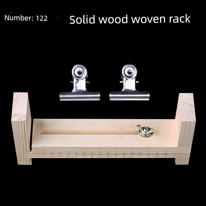 

Hand-Knitted Rope Holder DIY Red Rope Braided Rope Accessories Solid Wood Necklace Carrying Strap Tool Tongs Handy Gadget Braided rack