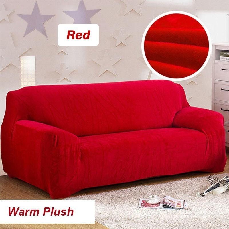 1-4 Seat Plush Sofa Cover Soft and Comfortable Recliner Sofa Cover Elastic Sofa Cover Soft Sofa Cover