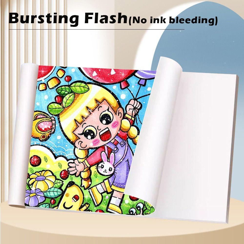 Multi-color 72 Colors Glitter Pen Soft Head Glitter Effect Art Marker Pen Flashing Pen DIY Drawing