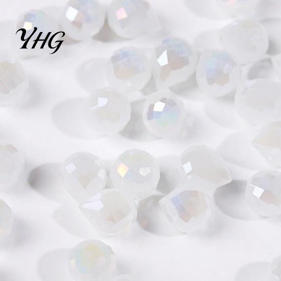Glass Beads for Jewelry Making Faceted Teardrop Beads, Water Drop Loose Spacer Top Drilled Crystal Vintage Style Sun Catcher, DIY Necklace Bracelet