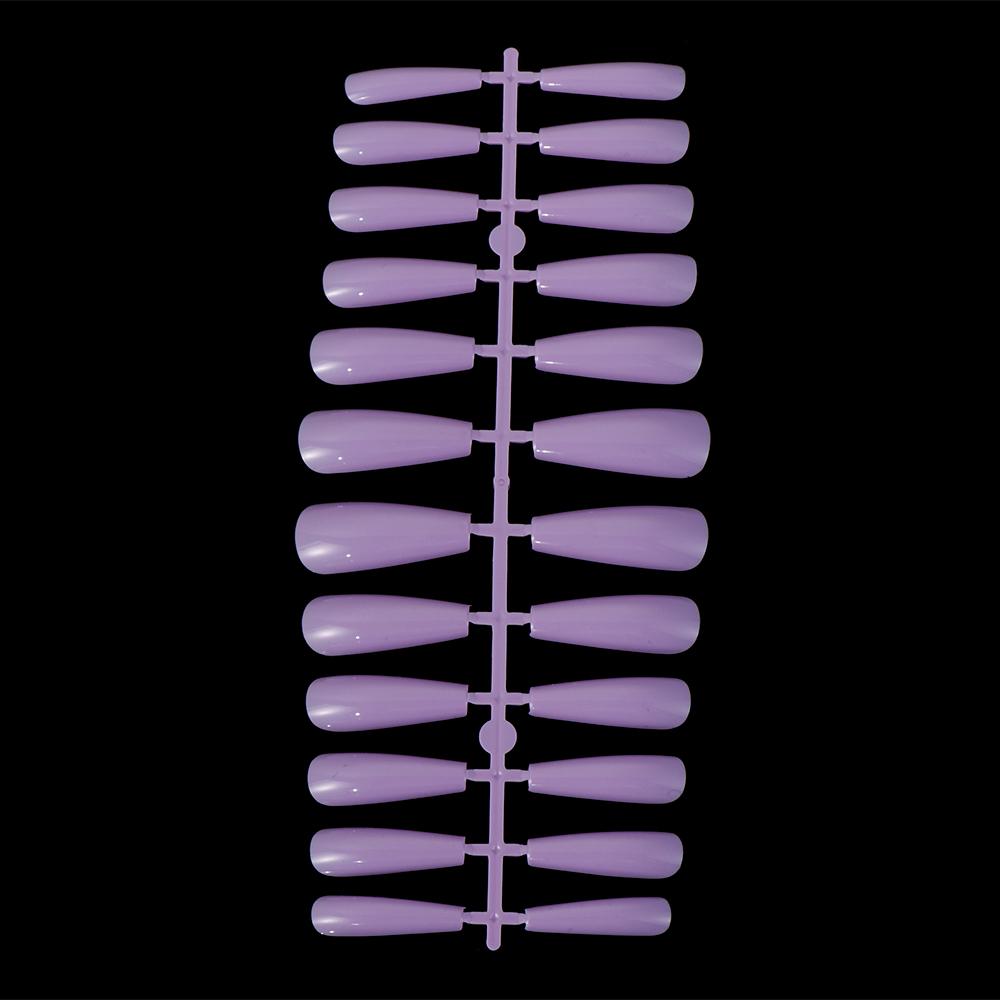 24Pcs/Set Acrylic Full Cover Manicure Nail Tips False Nails Coffin Fake Nail Ballerina Nail