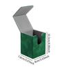 DeeRace Card Deck Box, Premium PU Leather Gaming Card Deck Storage Box, Green