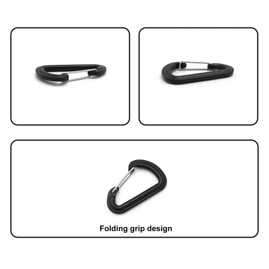 10Pcs Climbing Carabiner Heavy Duty Lightweight Portable Outdoor Hiking Camping Backpacking D-shaped Ring Buckle Snap Hook Clip