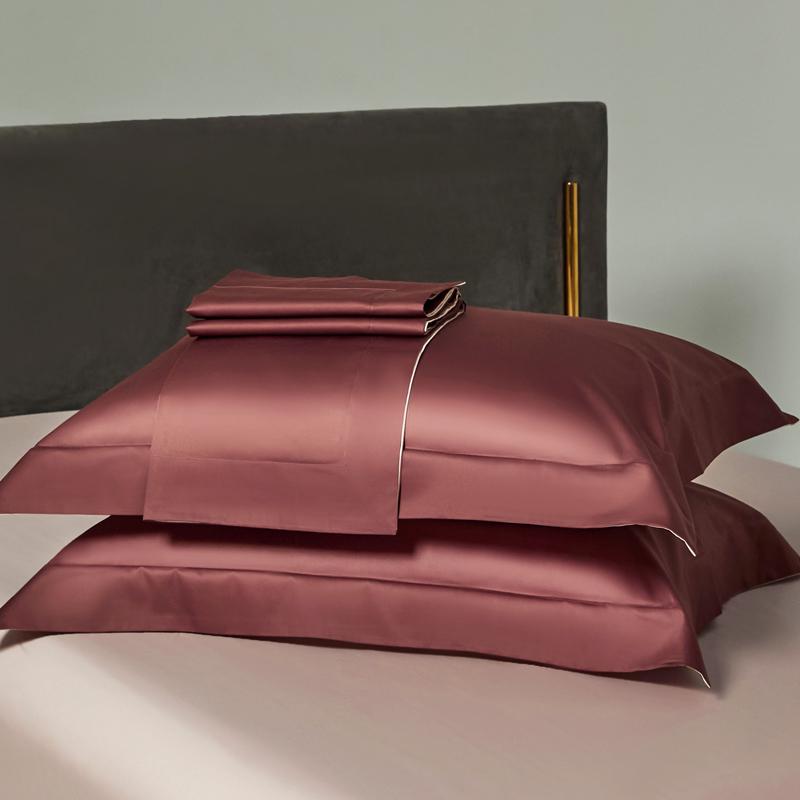 Premium Long-Staple Cotton Pillowcase Set - 100% Pure Cotton, Solid Color, 48x74cm (2-Pack)