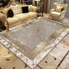 Goldene Moderne Luxus-Teppiche für Wohnzimmer Große Teppiche Rutschfest Waschbar Sofa-Seitenmatte Schlafzimmer-Teppich Dekoration