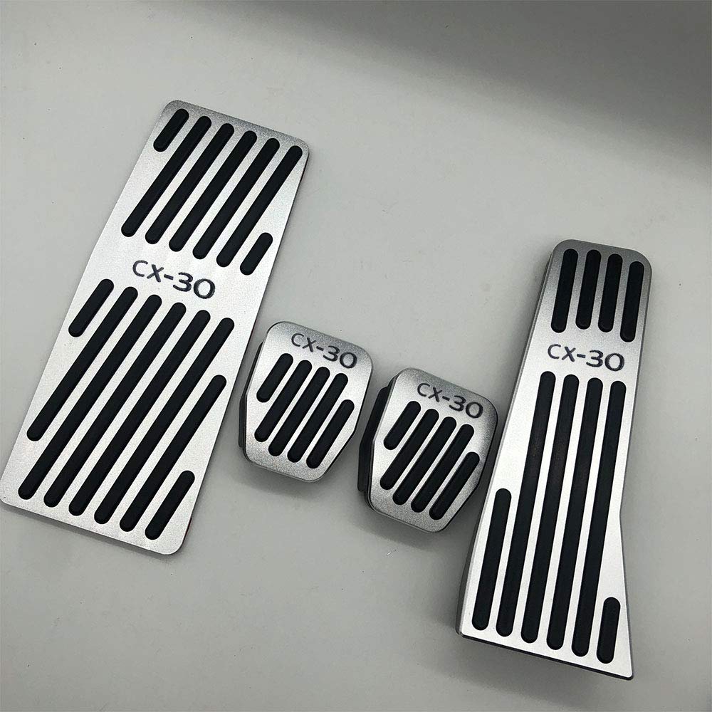 BYOUS MT Compatible Aluminum Pedal Covers for Mazda DM Series 2019 and Accelerator No drilling Features CX30 Scratch and stain CX-30 (October onwards)
