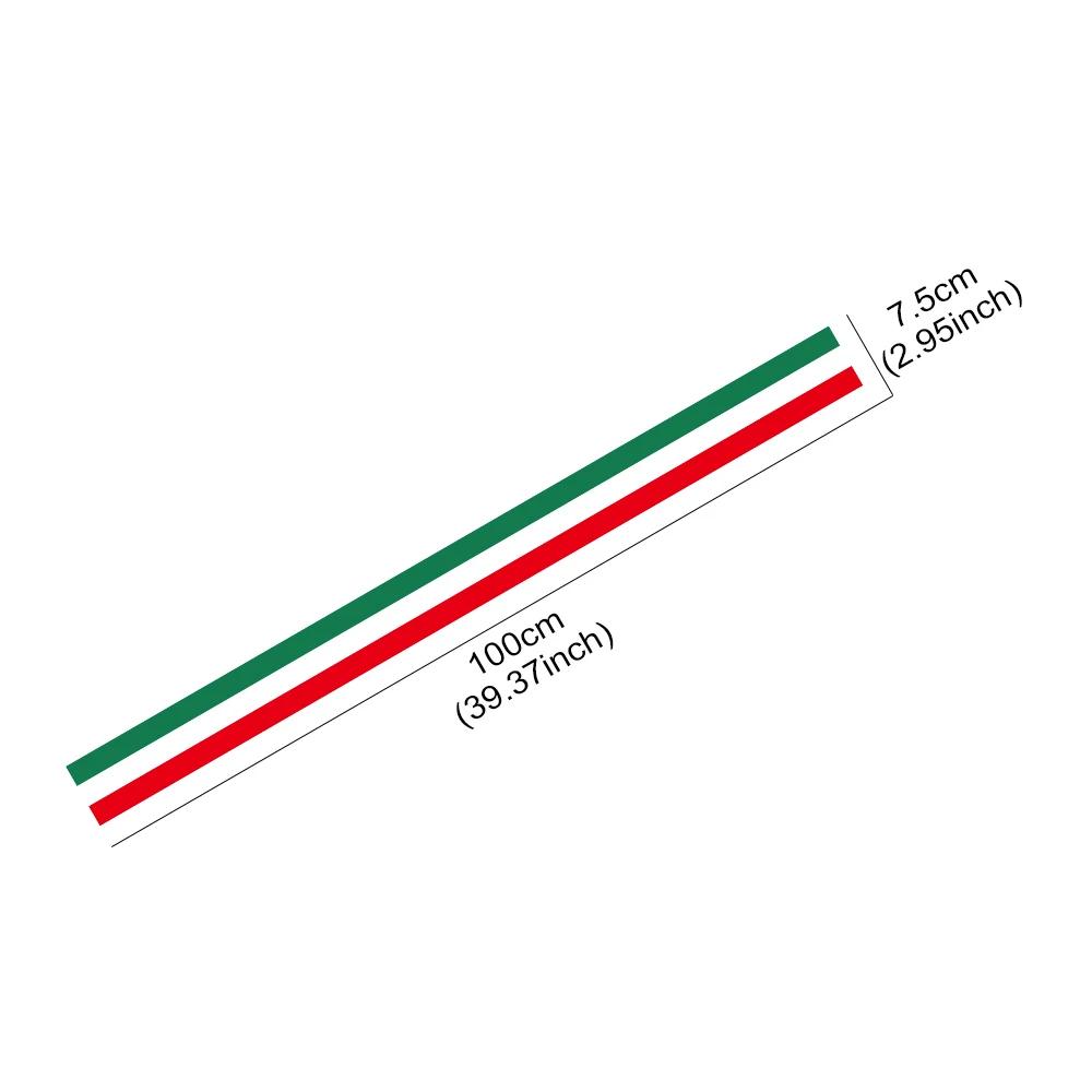 Italienische Flagge Styling Auto Motorhaube Aufkleber Selbstklebend Wasserdicht Vinyl Abziehbild Für Fiat Abarth 500 500x Dekorationszubehör