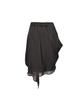 Jeongdo Draping Layers Skirt. Dark Brown