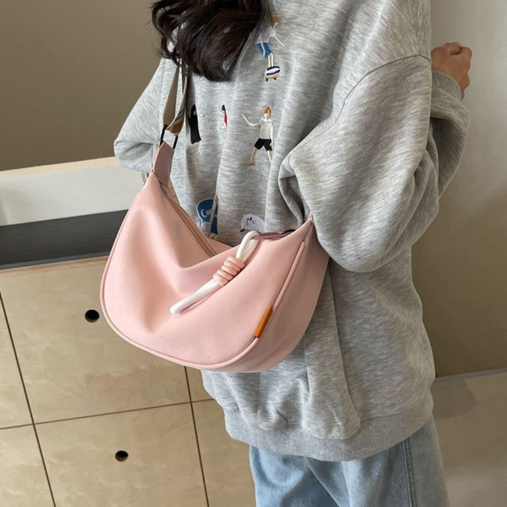 New Fashi Crossbody Bag Simple Wide Shoulder Strap Design Single Shoulder Bag Original Style Commuting Dumpling Women Bag