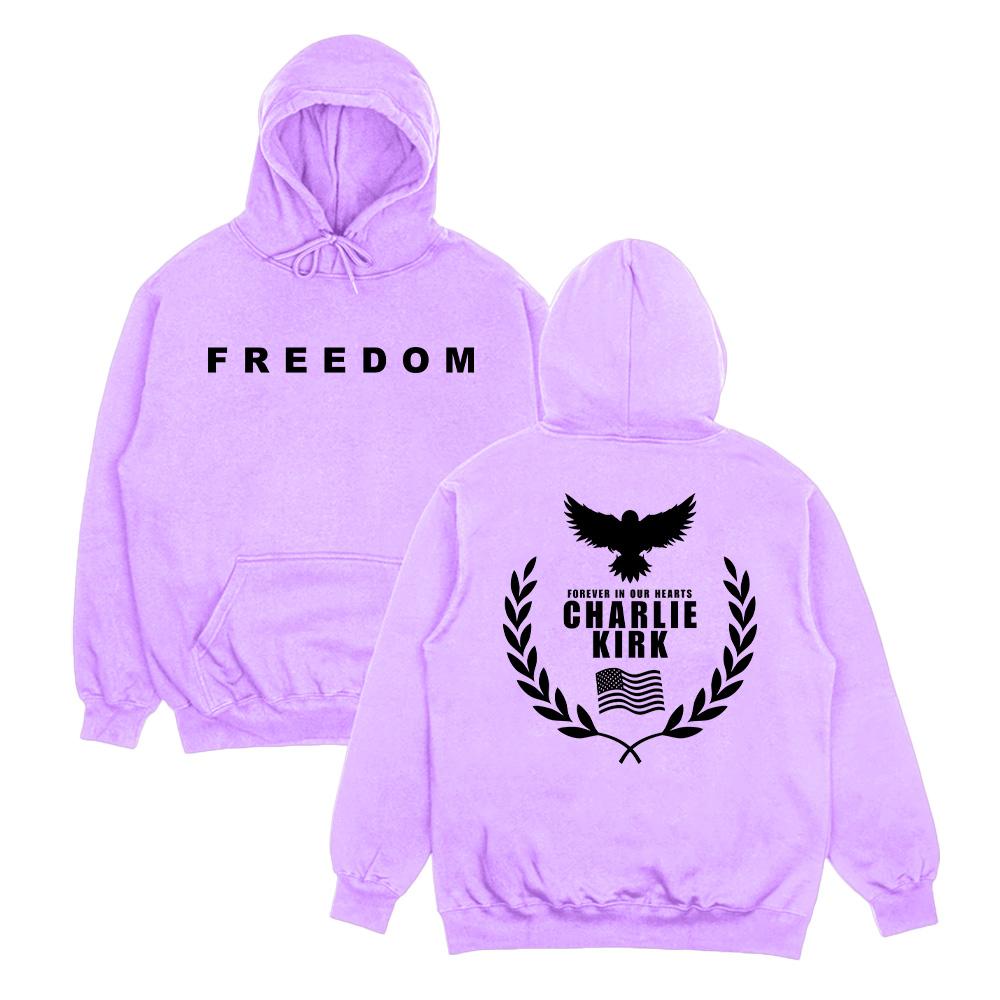 Tribute Charlie Kirk Freedom Hoodies Frau Mann Neu Ästhetische Pullover Herbst Langarm Kapuzenpullover Übergroße High Street Sweatshirts