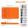 AEE4-Silicone Griddle Tools Mat ,Spatula Mat With Drip Pad,Side Shelf Mat Grill Utensils Holder Griddle Accessories