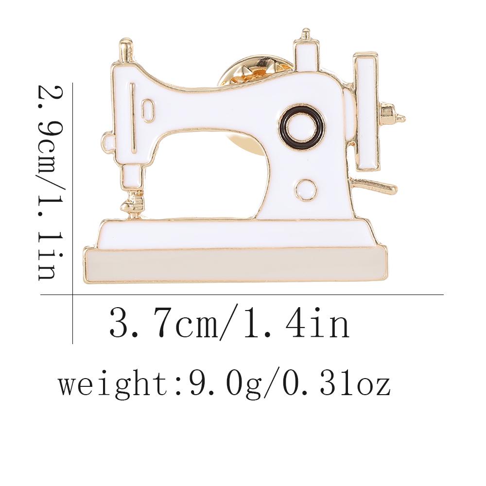 Pretty Sewing Machine Brooches Blue White Colors Enamel Pins For Women Jewelry With Free Shipping