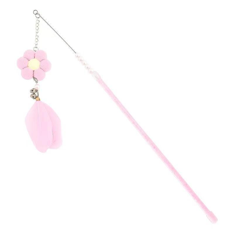 Feenkatzenspielzeug, Langlebige Federglocke, Langer Stab, Katzenspielzeug, Selbstunterhaltendes und Langweiliges Magisches Werkzeug für Katzen