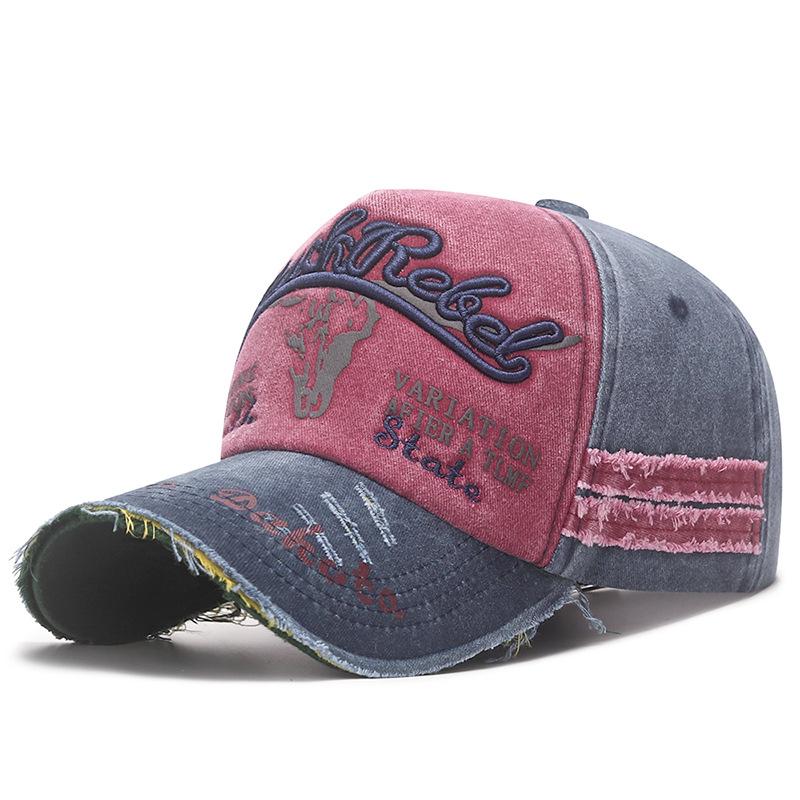 Spring and Autumn Seasons Coated Washed Baseball Cap Five Pieces Adjusting Flash Damaged Old Sun Cap Spot Foreign Trade Cap