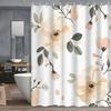 1pcs Spring Vintage Watercolor Simple Small Fresh Floral Plant Shower Curtain Partition Curtain with Hook Shower Curtain
