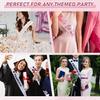 3Pcs White Sashes Blank, Plain Pageant Decorate Satin Sashes for Graduation Sash Birthday Bridal Shower Wedding Party Decorations Make Your Own