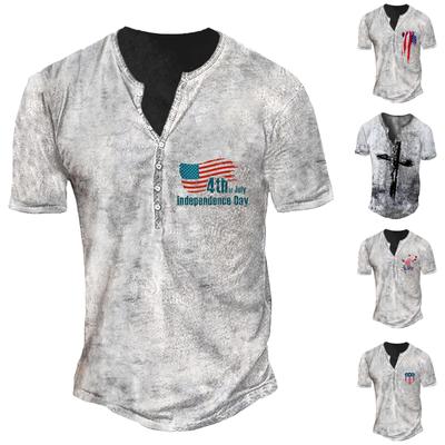 Men's Short Sleeve Graphic And Embroidered Fashion T-Shirt Spring And Summer Short Sleeve Printed
