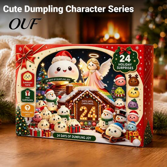 Christmas Advent Calendar Squeeze 2026, 24 Days Mini Dumpling Stocking Stuffer for Adults Figures Countdown Calendar, Stress Relief Sensory Toys Kids
