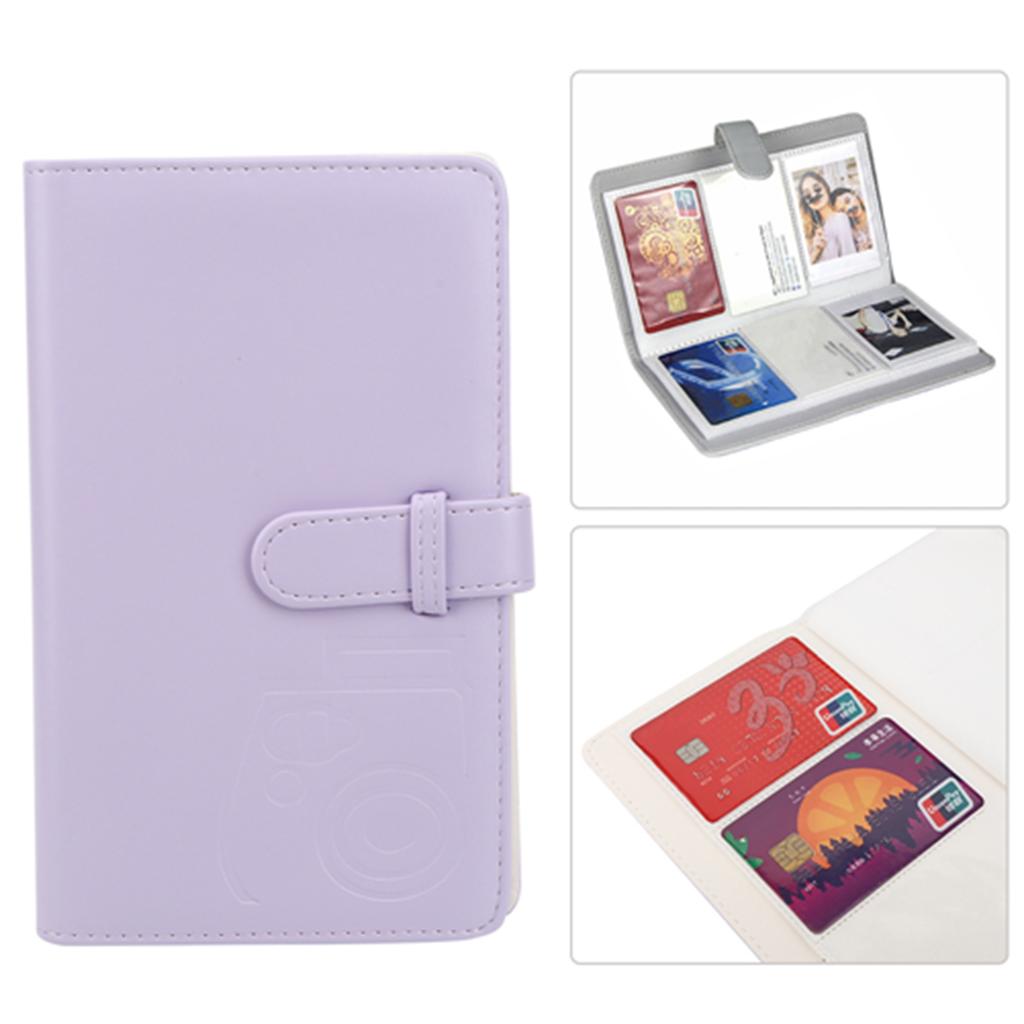 3in 96 Fickor PU Universal Fotoalbum Kortfodral Bankkort Förvaringsbok för mini11897s257090