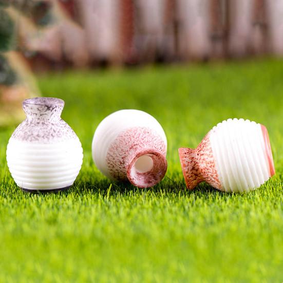 3 Buc Vază Mini cu Flori Compactă Decorativă Rășină Gură Mică DIY Ghiveci de Plante Articole de Uz Casnic