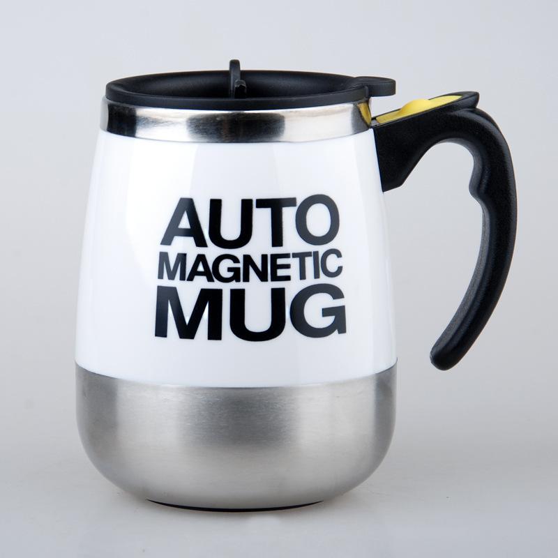 Caneca Elétrica Magnética Auto-Misturadora de Aço Inoxidável 450ml para Café Leite Copo Misturador Liquidificador Preguiçoso Inteligente Copo Térmico
