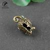 Copper Brave Troops Head Bell Small Ornaments Desk Feng Shui Decorations Retro Brass Keychain Pendants Home Decor Living Room