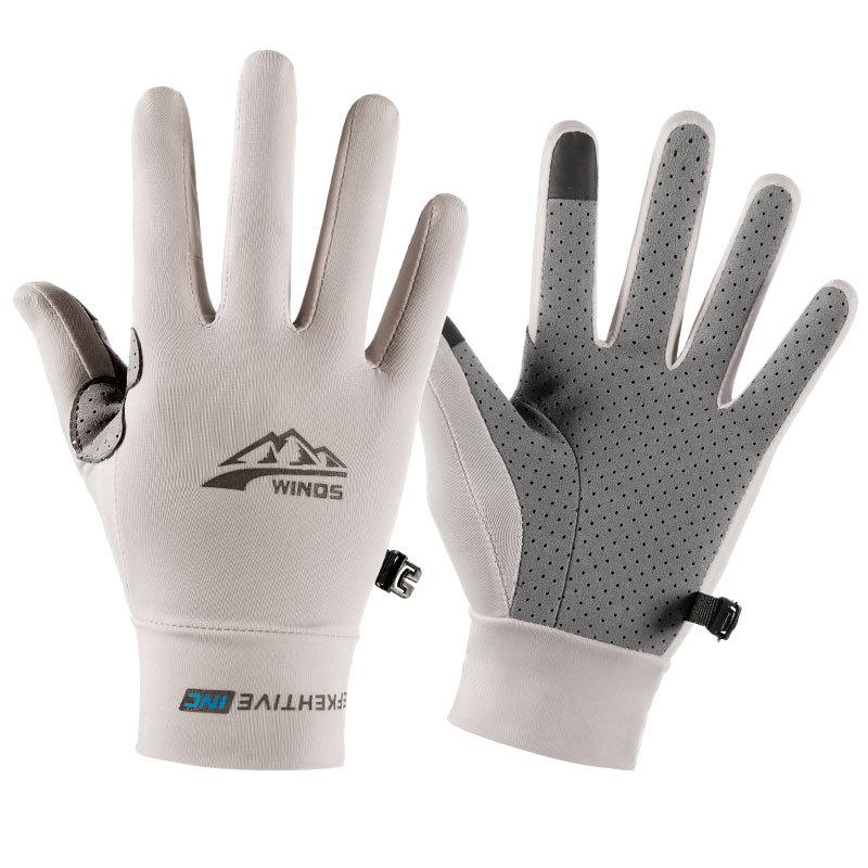 Summer Outdoor Sports Gloves Men's and Women's Ice Silk Light and Breathable Wear-resistant Non-slip Cycling Fitness Gloves