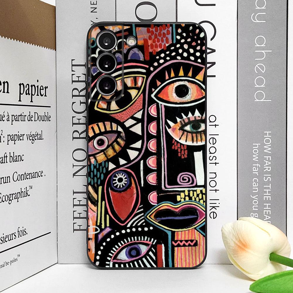 Horror Eyes Phone Case for Samsung Galaxy S25 Ultra S23 FE S22 Plus S21 S24 FE Soft Art Covers for Samsung S24 PLUS Fundas Shell