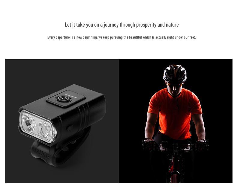 Aluminum Alloy Bike Headlight & Taillight Set: High-Brightness with Power Display for Night Riding