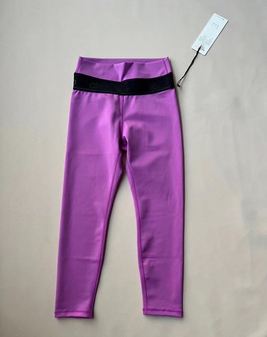 

ALO Йога-легінси з високою талією для контролю живота - Швидкосохнучі, відводячі піт, високоеластичні, що підтягують сідниці, для фітнесу та бігу. Medium