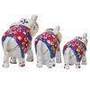 Set of 3 Elephant Statues for Good Luck| Animal Figurines Decorative Elephant Showpieces| Gift for Diwali Birthday Housewarming