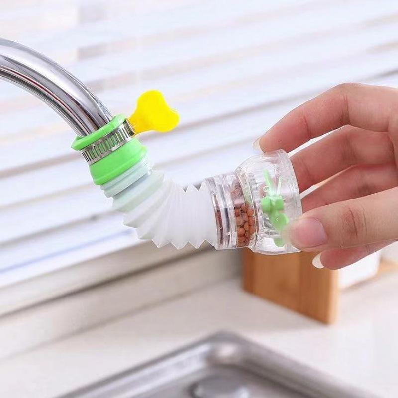 Spritzschutz-Küchenarmatur, Wasserfilter, universeller einziehbarer drehbarer Filter, Duschkopf für Wohnheim, Universal-Düse