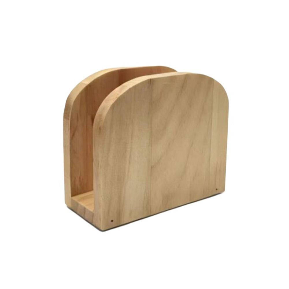 

Solid Wood Wooden Tissue Holders Non-slip Bottom Vertical Napkin Dispenser Home Kitchen