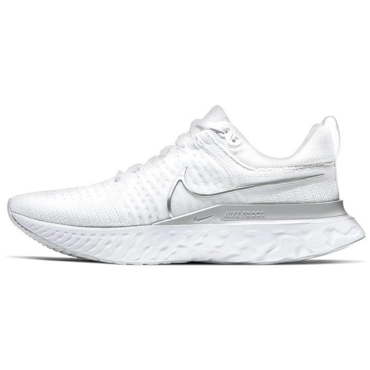 Nike React Infinity Run Flyknit 2 White Metallic Silver Women's CT2423-102