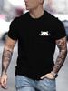 Cat' Print T-Shirt for Men's Casual Crew Neck Short-Sleeve Fashion Summer T-Shirts Tops, Regular and Over Tees#Color