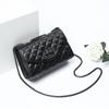 Viney Leather Handbag, Women's Chain Bag, Crossbody Bag, Shoulder Bag, Black