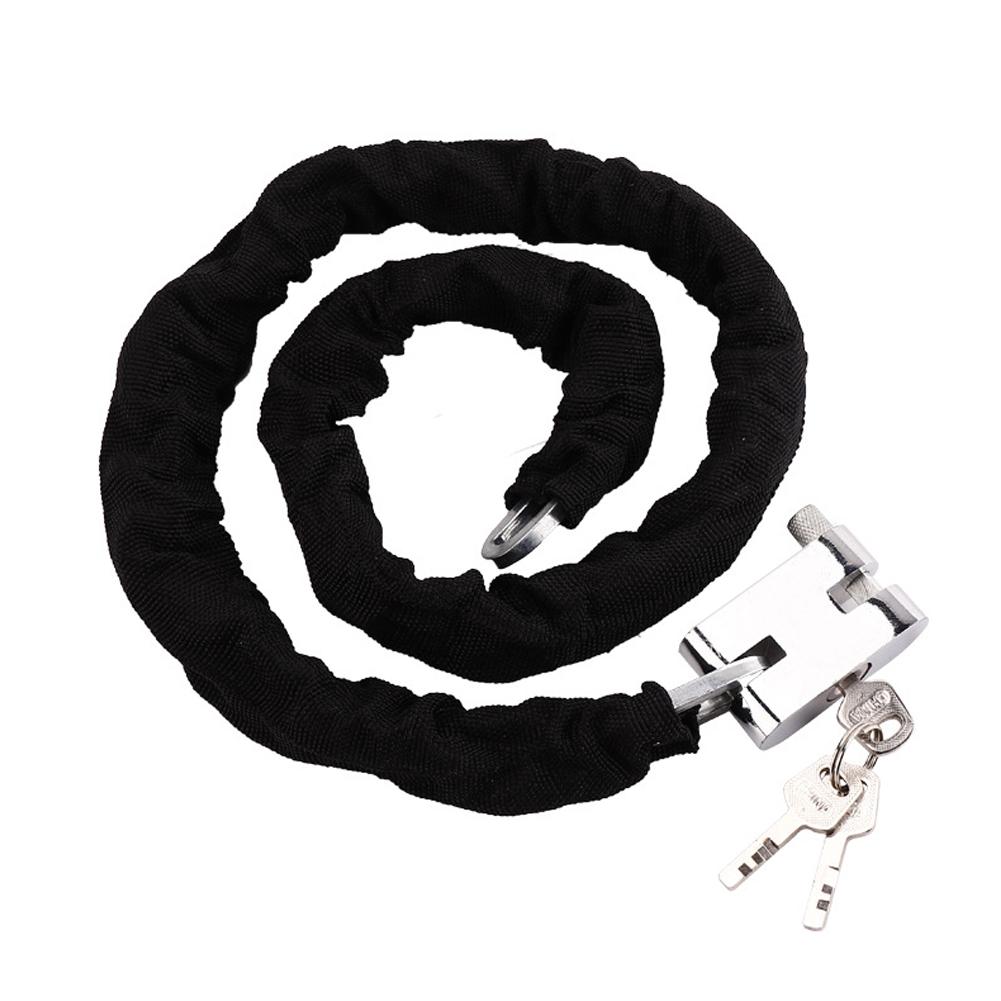 

Мотоциклетный велосипедный замок Сверхпрочная цепь Сверхпрочный 1,2 м Велосипедный велосипедный охранный навесной замок с 3 ключами