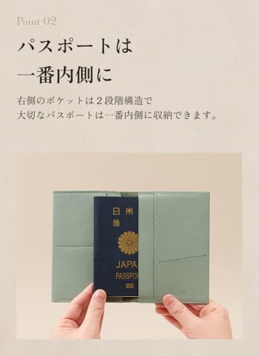 [LIB] Water-Repellent Original Genuine Cowhide Leather Passport Case, Unisex, Multifunctional, Fits Airline Tickets (Hole Black)