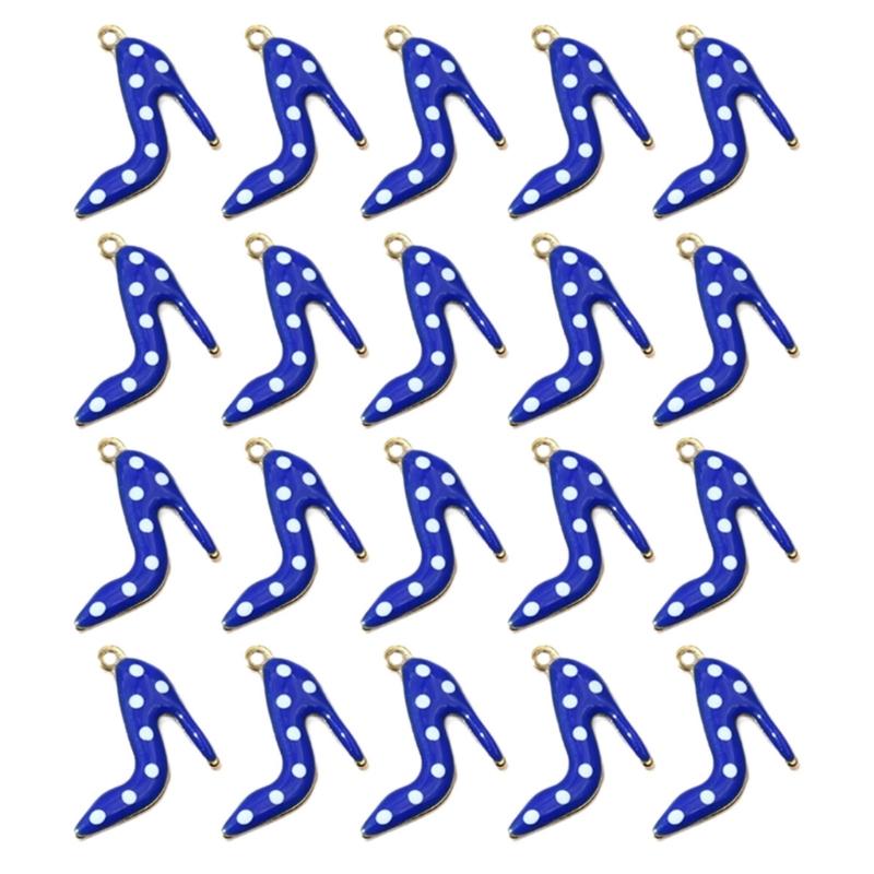 Pack Of 20 High Heel Shoe Charm Stainless Steel Jewelry Making Supplies For Crafting Handmade Accessories And Keychains