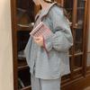 Women's Cloud Cotton Polka Dot Pajama Set with Peter Pan Collar and Lace Trim