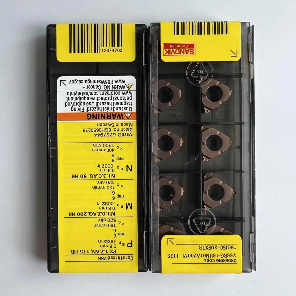 Original Sandvik / 266RG-16UN01A200M 1125 /Carbide CNC Blade 10 PCS