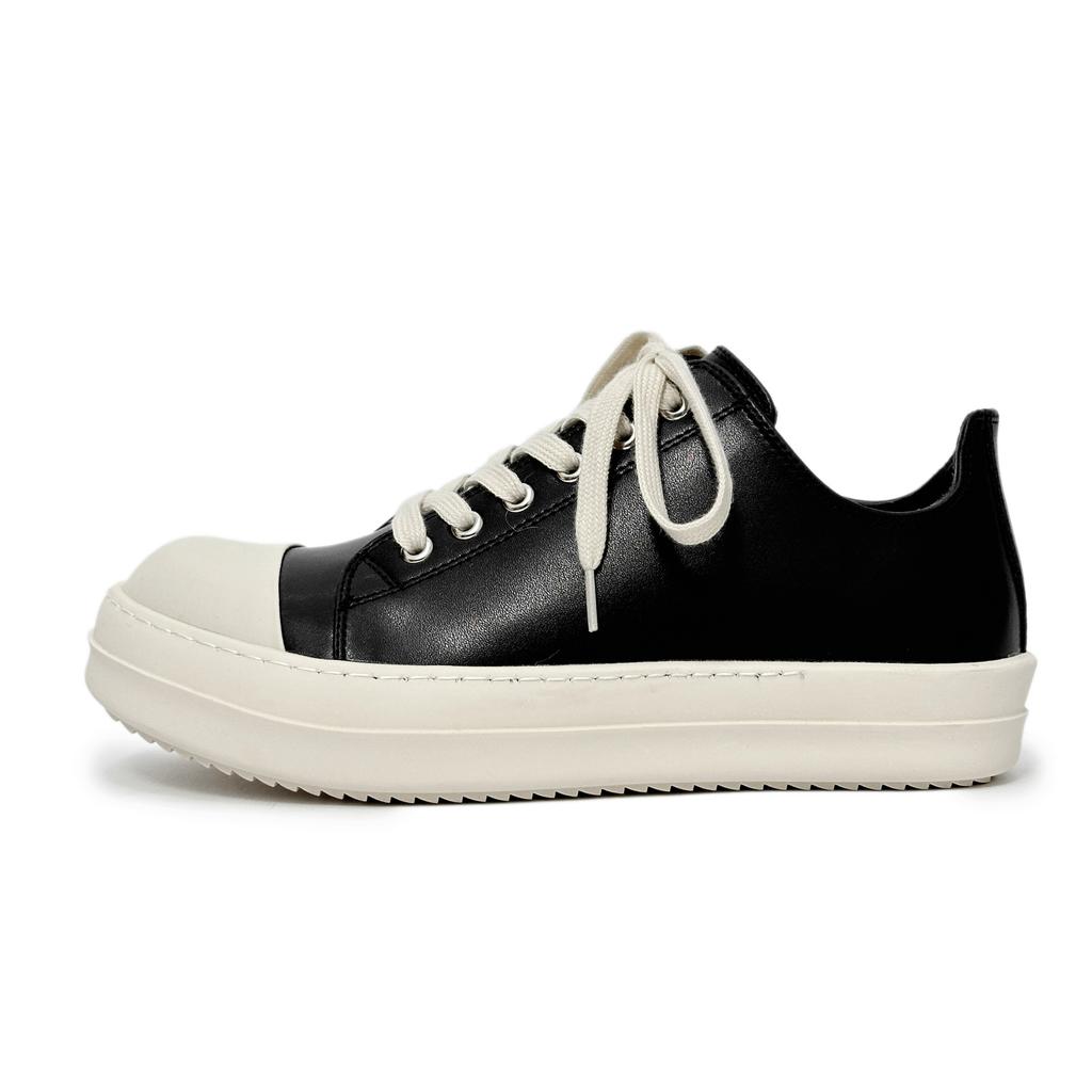 Zapatillas de lona de caña baja para hombre y mujer, clásicas, de calidad, negras, con cordones, de diseñador, de lujo, con suela gruesa, informales, planas.