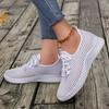 Spring and Autumn New Casual Flying Weaving Single Shoes Polyurethane Breathable Sneakers Large Size Spot Women's Mesh Shoes
