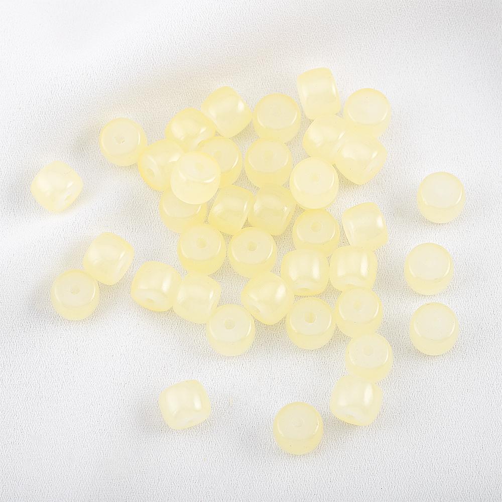 

120pcs 8.5mm Colorful Glass Apple Beads Flat Round Cylindrical Spacer Bead DIY Craft Necklaces Bracelet Jewelry Making Materials around 120pcs 8.5mm