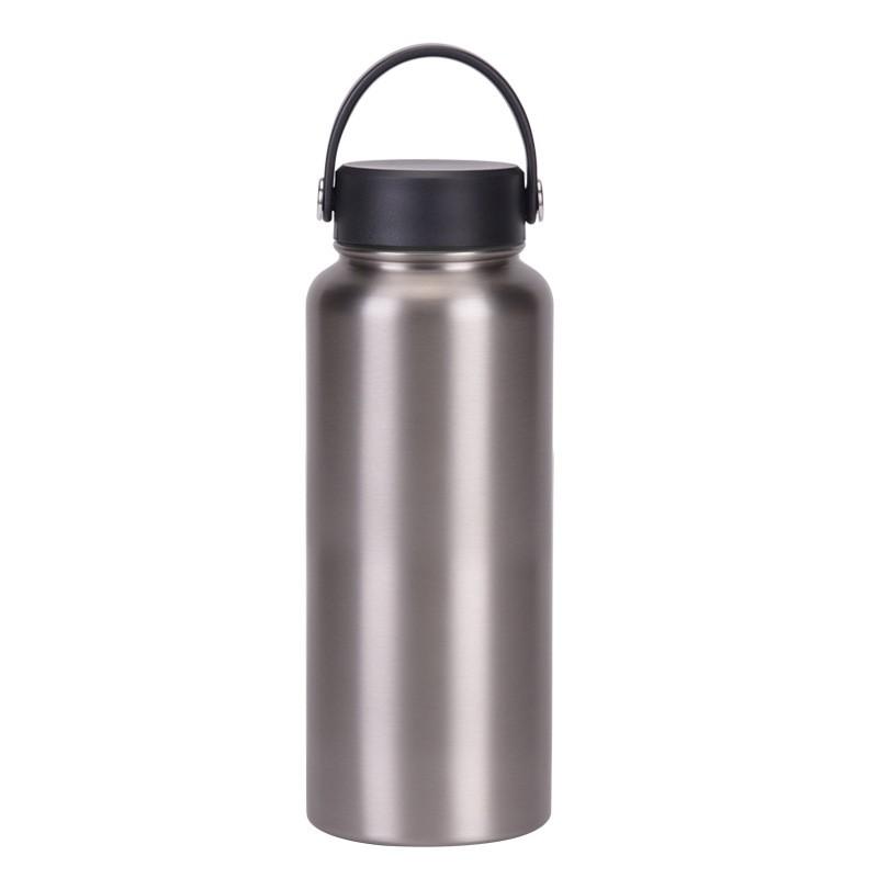1L Stainless Steel Vacuum Insulated Water Bottle With Wide Mouth Portable Outdoor Sports Travel