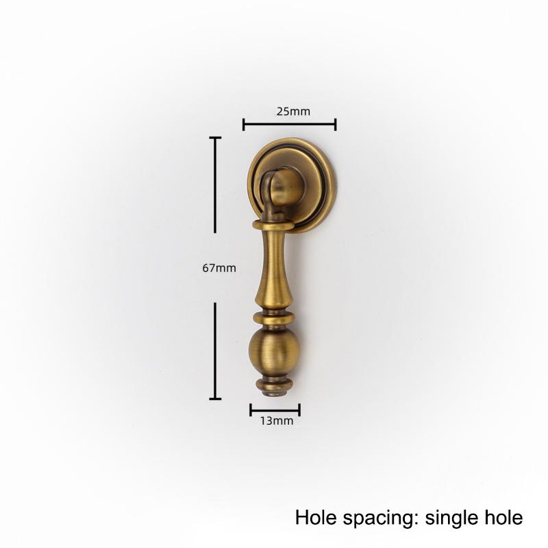 French-Style Vintage Brass Handles For Wardrobe Doors Drawers Cabinets Shoe Cabinets And Furniture In Antique Bronze Color