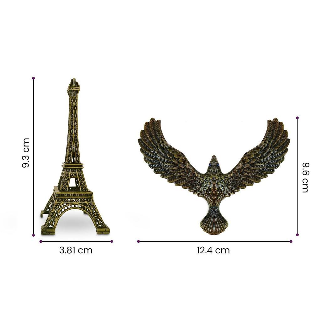 Balancing Bird Eiffel Tower 4.3Inch | Balance Eagle Alloy Gravity Balance Toys | Self Balancing Eagle Eiffel Tower Antique Vintage Statue for Home