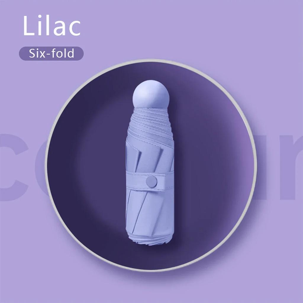 Ultralight And Compact Portable Capsule Umbrella UV Protection Umbrella Mini Five-fold Umbrella