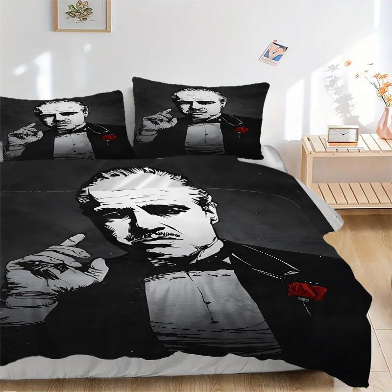 Godfather'S Iconic Pose Print 3Pcs Bedding Setduvet Cover With 2 Bedropillowcase Home Birthday Gift